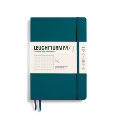 LEUCHTTURM Notizbuch Medium Softcover punktkariert (dotted) pacific green Produktbild