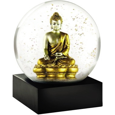 CoolSnowGlobes Schneekugel Gold Buddha Produktbild