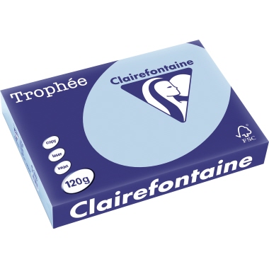Clairefontaine Kopierpapier Trophée Color DIN A4 120 g/m² 250 Bl./Pack. eisblau Produktbild
