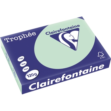 Clairefontaine Kopierpapier Trophée Color DIN A4 120 g/m² 250 Bl./Pack. hellgrün Produktbild
