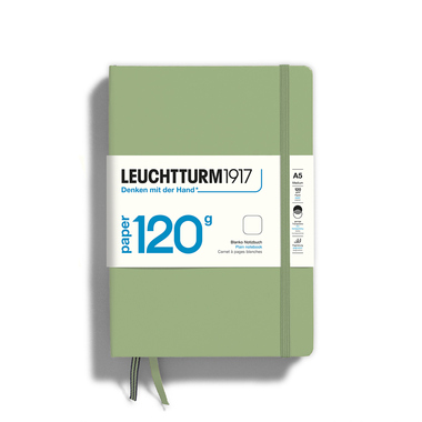 LEUCHTTURM Notizbuch Medium EDITION 120 Hardcover blanko salbei Produktbild
