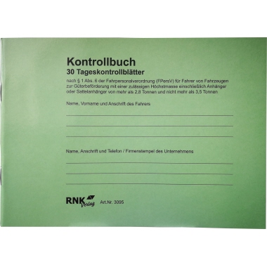 RNK Verlag Fahrtenbuch Produktbild