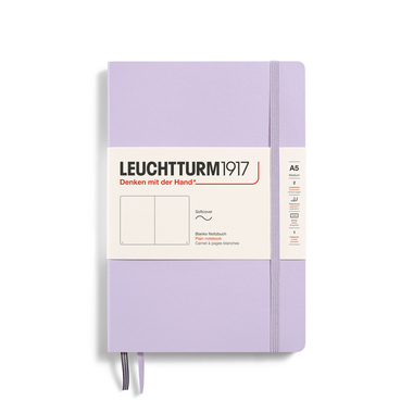 LEUCHTTURM Notizbuch Smooth Colours Medium Softcover blanko lilac Produktbild pa_ohnedeko_1 L