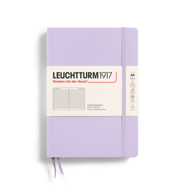 LEUCHTTURM Notizbuch Smooth Colours Medium Hardcover liniert lilac Produktbild