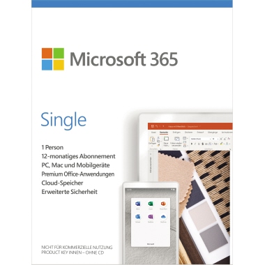 Microsoft Software Office 365 Single Produktbild