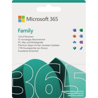 Microsoft Software Office 365 Family Produktbild