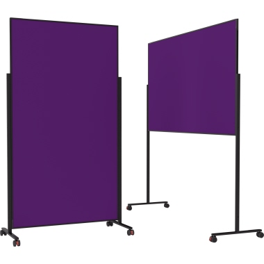 magnetoplan® Moderationstafel Design VarioPin schwarz, pulverbeschichtet violett Produktbild