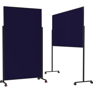 magnetoplan® Moderationstafel Design VarioPin schwarz, pulverbeschichtet dunkelblau Produktbild