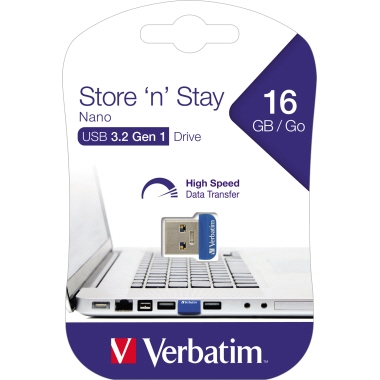 Verbatim USB-Stick Store 'n' Stay NANO 16 Gbyte Produktbild