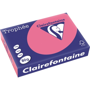 Clairefontaine Kopierpapier Trophée Color DIN A4 80 g/m² 500 Bl./Pack. eosin Produktbild