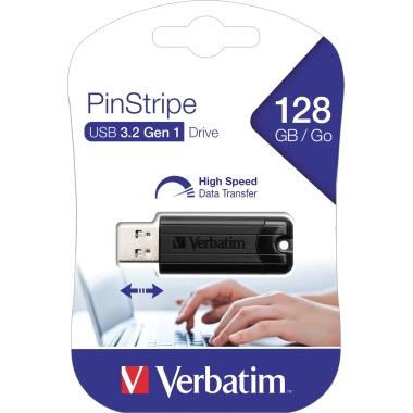 Verbatim USB-Stick PinStripe 128 Gbyte Produktbild pa_produktabbildung_1 L