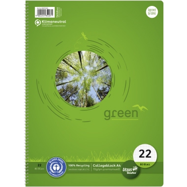 Staufen Collegeblock Green DIN A4 80 Bl. kariert Produktbild