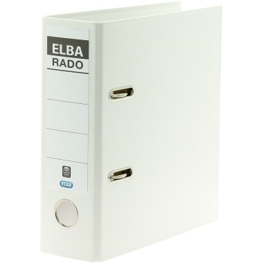 ELBA Ordner rado plast 75 mm DIN A5 weiß Produktbild