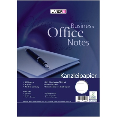 Landré Kanzleipapier Business Office Notes Lineatur 25 Produktbild