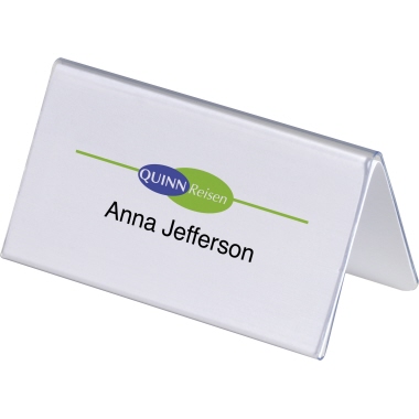 DURABLE Tischnamensschild Dachform 25 St./Pack. 100 x 52/104 mm (B x H) Produktbild pa_anwendungsbeispiel_1 L