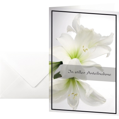SIGEL Faltkarte Trauerkarte Amaryllis Produktbild