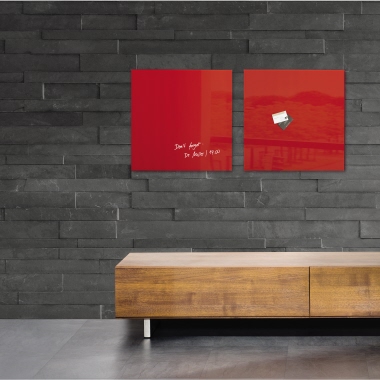SIGEL Glasboard Artverum 48 x 48 x 1,5 cm (B x H x T) hochglänzend rot Produktbild pa_ohnedeko_3 L