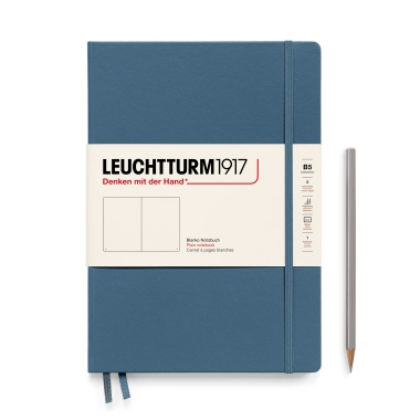 LEUCHTTURM Notizbuch Composition Hardcover blanko stone blue Produktbild
