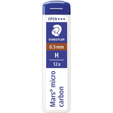 STAEDTLER® Feinmine Mars® micro carbon 250 H 12 St./Pack. 0,5 mm Produktbild