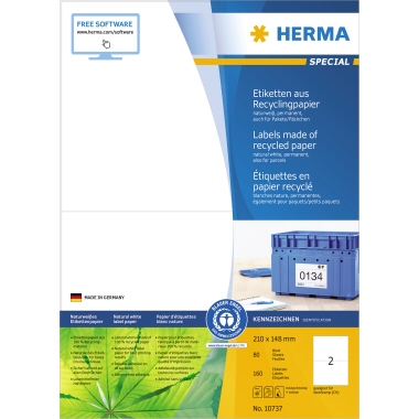 HERMA Universaletikett Recycling 210 x 148 mm (B x H) Produktbild pa_produktabbildung_1 L