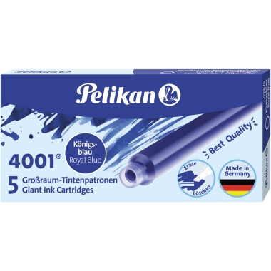 Pelikan Tintenpatrone 4001 GTP/5 löschbar königsblau Produktbild