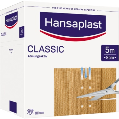 Hansaplast Wundpflaster CLASSIC hautfarben 8 cm x 5 m (B x L) Produktbild