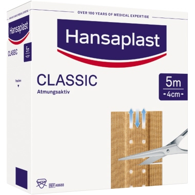 Hansaplast Wundpflaster CLASSIC hautfarben 4 cm x 5 m (B x L) Produktbild