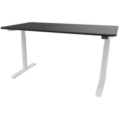 Schreibtisch se:lab e-desk 1.400 x 650-1.280 x 900 mm (B x H x T) schwarz weiß Produktbild