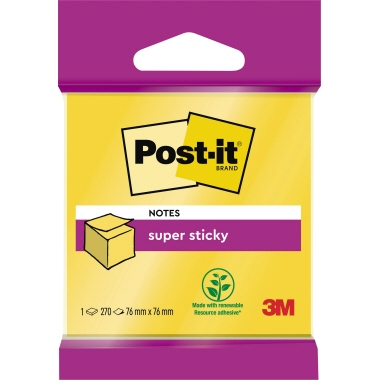 Post-it® Haftnotizwürfel Super Sticky ultragelb Produktbild