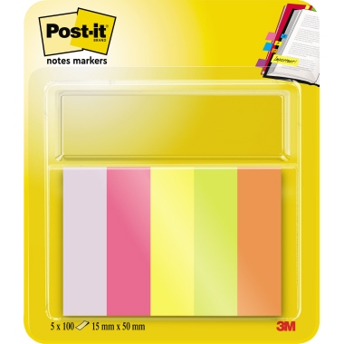 Post-it® Haftmarker Page Marker 50 x 15 mm (B x H) flieder, powerpink, neongelb, neongrün, vitalorange Produktbild pa_produktabbildung_1 L