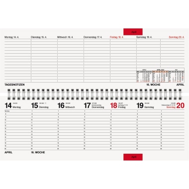 rido/idé Schreibtischquerkalender septant 2024 Produktbild pa_produktabbildung_2 L