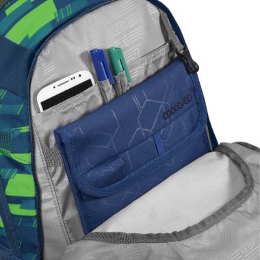 COOCAZOO Schulrucksack MATE Lime Stripe Produktbild pa_ohnedeko_1 L