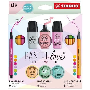 STABILO® Schreibgeräteset Pastellove Mini Produktbild