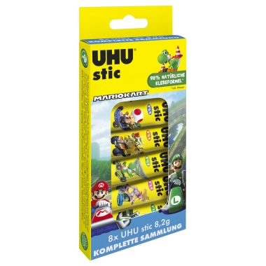 UHU® Klebestift stic Mariokart 8 x 8,2 g/Pack. Produktbild