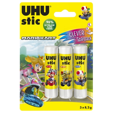 UHU® Klebestift stic Mariokart 3 x 8,2 g/Pack. Produktbild
