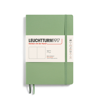 LEUCHTTURM Notizbuch Medium Softcover blanko salbei Produktbild