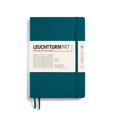LEUCHTTURM Notizbuch Medium Softcover liniert pacific green Produktbild