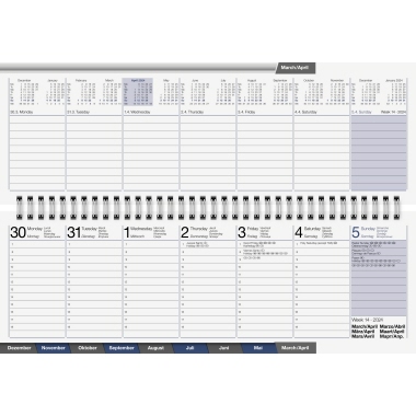 rido/idé Schreibtischquerkalender ac 2024 schwarz Produktbild pa_produktabbildung_2 L