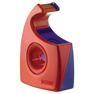 tesa® Handabroller Easy Cut® 19 mm x 33 m (B x L) rot/blau Produktbild