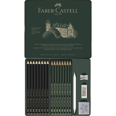 Faber-Castell Zeichenset Castell 9000 & Pitt Graphite Matt Produktbild