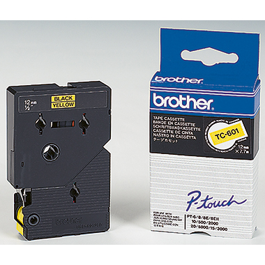 Brother Schriftbandkassette P-touch TC-601 12 mm x 7,7 m (B x L) Produktbild pa_produktabbildung_1 L