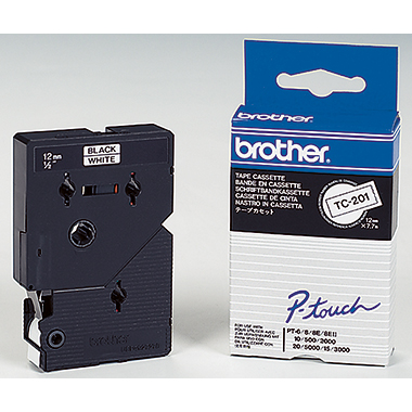 Brother Schriftbandkassette P-touch TC-201 12 mm x 7,7 m (B x L) Produktbild pa_produktabbildung_1 L