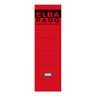 ELBA Ordnerrückenetikett breit/kurz schwarz rot Produktbild