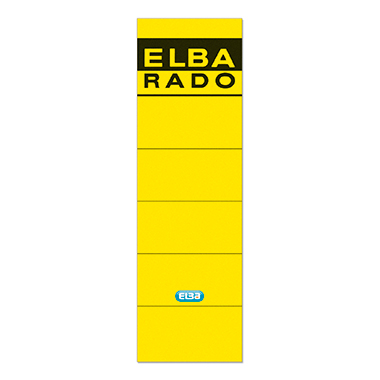 ELBA Ordnerrückenetikett breit/kurz schwarz gelb Produktbild