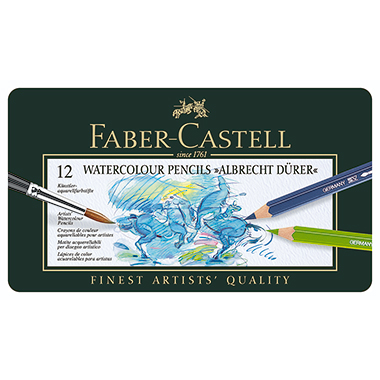 Faber-Castell Aquarellstift ALBRECHT DÜRER Metalletui 12 St./Pack. farbig sortiert Produktbild