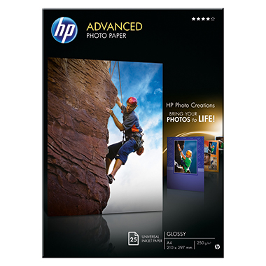 HP Fotopapier Advanced DIN A4 25 Bl./Pack. Produktbild