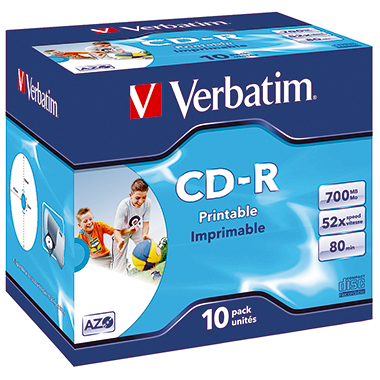 Verbatim CD-R Jewelcase 10 St./Pack. Produktbild pa_produktabbildung_1 L