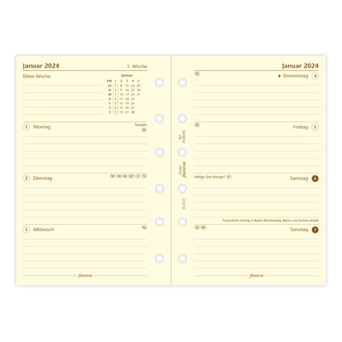 FILOFAX Einlage Kalender Pocket 2024 - Zubehör