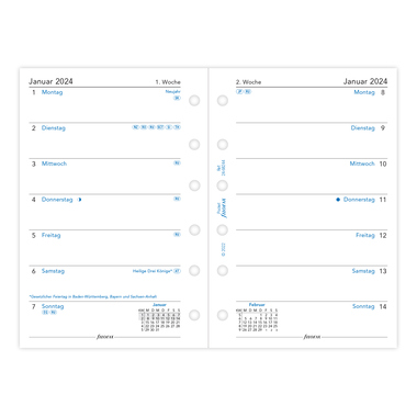 FILOFAX Einlage Kalender Pocket 2025 - Zubehör  Ortloff Onlineshop