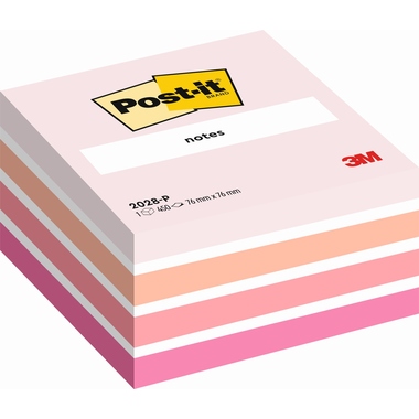 Post-it® Haftnotizwürfel pastellrosa, weiß, wassermelonenrot, guavapink, powerpink Produktbild